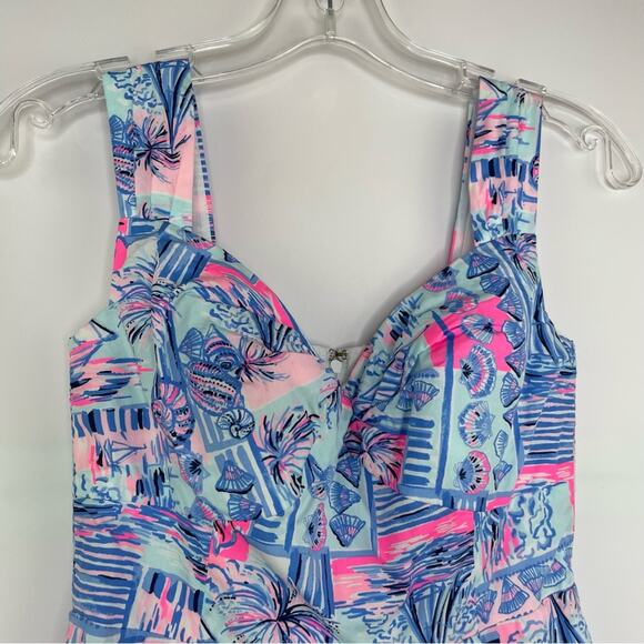 Lily Pulitzer Cyndi Whisper Blue Yeah Buoy mini dress size 00 - Picture 2 of 16